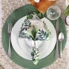 Green Variegated Round Placemats, Set of 6