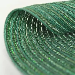 Green Variegated Round Placemats, Set of 6