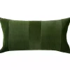 Green Velvet Corduroy Lumbar Pillow