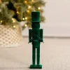 Green Velvet Nutcracker Tabletop Statue