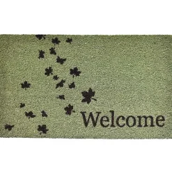 Green Welcome Leaves Doormat