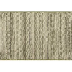 Green Woven Lines Indoor/Outdoor Accent Rug, 2x2