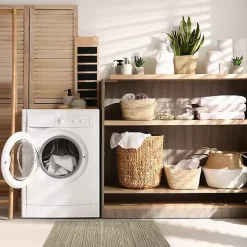 Green Woven Lines Indoor/Outdoor Accent Rug, 2x2