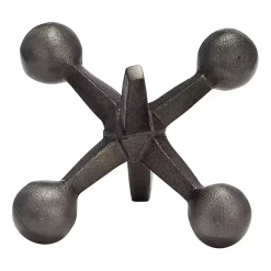 Gunmetal Gray Metal Jack Sculpture