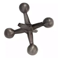 Gunmetal Gray Metal Jack Sculpture