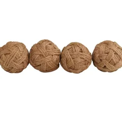 Handmade Woven Rope Jute Orbs, Set of 4