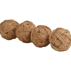 Handmade Woven Rope Jute Orbs, Set of 4