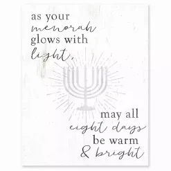 Hanukkah Menorah Easel Back Canvas Art Print