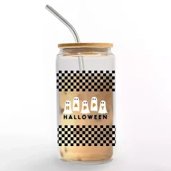 Happy Halloween Ghosts Checkered Halloween Tumbler