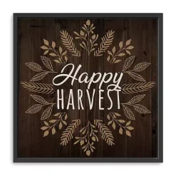 Happy Harvest Floral Giclee Canvas Wall Plaque