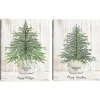 Happy Holidays Merry Christmas Trees 2-pc. Art Set