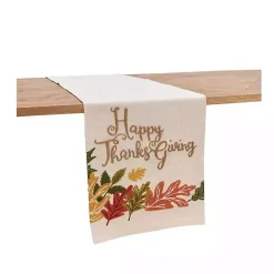 Happy Thanksgiving Beaded Table Runner