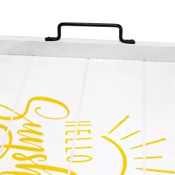 Hello Sunshine White Wood Tray
