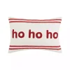 Ho Ho Ho Double Stripe Christmas Lumbar Pillow