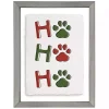Ho Ho Ho Paw Prints Wall Plaque