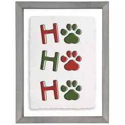 Ho Ho Ho Paw Prints Wall Plaque