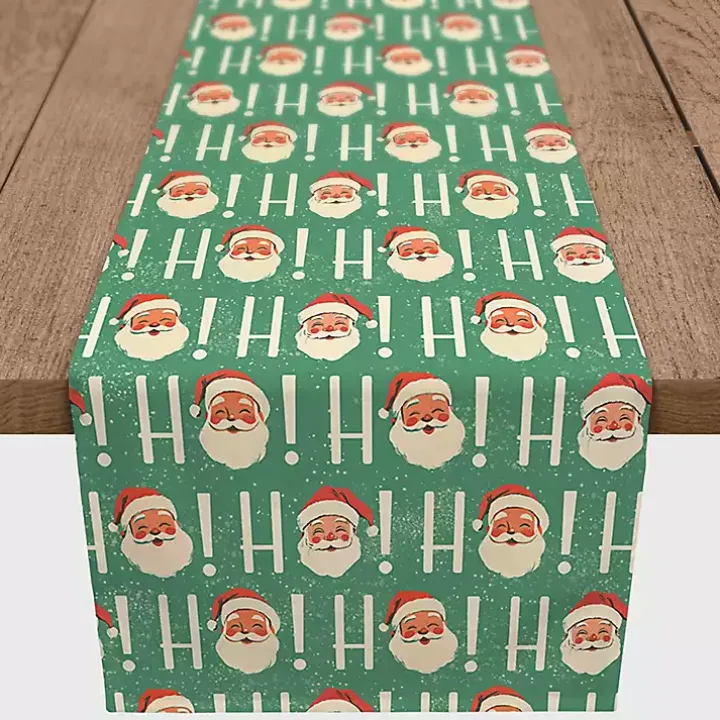 Ho Ho Ho Vintage Santa Table Runner, 90 in.
