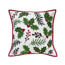 Holly Berry Christmas Pillow