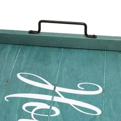 Home Blue Wash Wood Tray