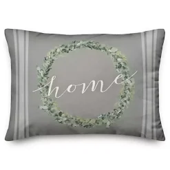 Home Wreath Indoor/Outdoor Lumbar Pillow