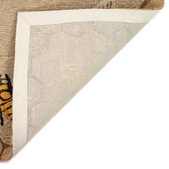 Honeycomb Bees Outdoor Area Rug, 5x7