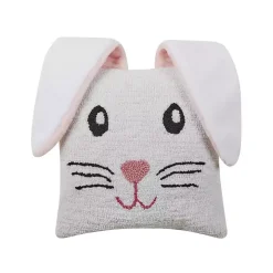 Hooked Bunny Ears Easter Throw Pillow