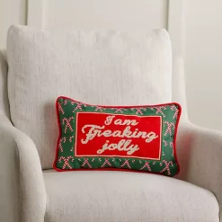 I Am Freaking Jolly Needlepoint Pillow