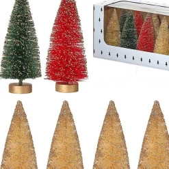 5 in. Red & Green Woodland Tree 12-pc. Set