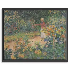 In the Garden Framed Canvas Art Print