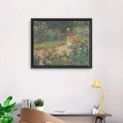 In the Garden Framed Canvas Art Print