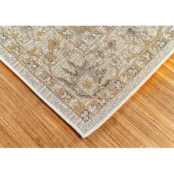 Irene Yellow Daffodil Outdoor Area Rug, 4x7