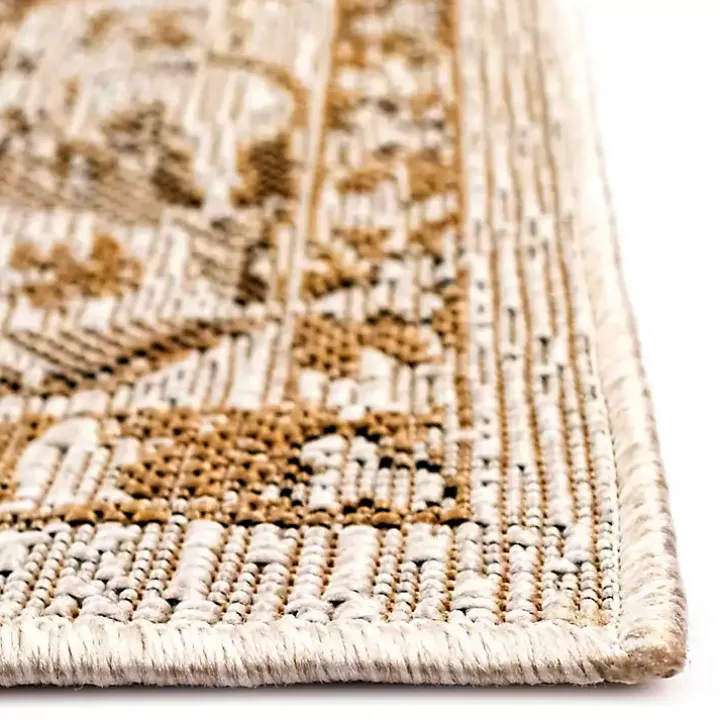 Irene Yellow Daffodil Outdoor Area Rug, 4x7