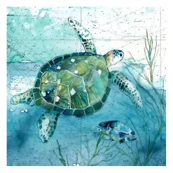 Island Swim I Giclee Canvas Art Print