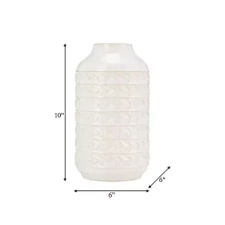 Ivory Aztec Vase, 10in