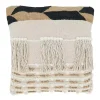 Ivory Boho Fringe Jute Pillow
