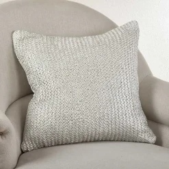 Ivory Chunky Woven Knitted Pillow