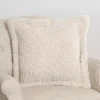 Ivory Curly Faux Lamb Fur Pillow