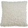Ivory Curly Faux Lamb Fur Pillow