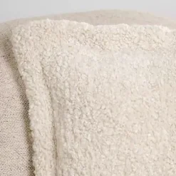 Ivory Curly Faux Lamb Fur Pillow