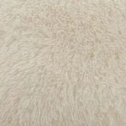 Ivory Faux Fur Throw Pillow