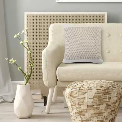 Ivory Interwoven Jute Pillow