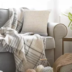 Ivory Interwoven Jute Pillow