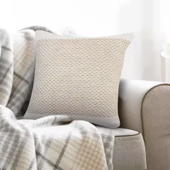Ivory Interwoven Jute Pillow