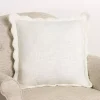 Ivory Juna Scalloped Pillow, 22 in.