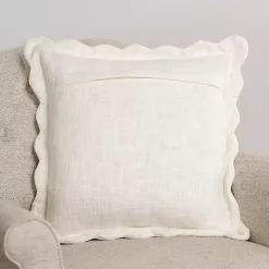 Ivory Juna Scalloped Pillow