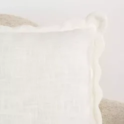 Ivory Juna Scalloped Pillow, 22 in.