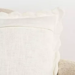 Ivory Juna Scalloped Pillow, 22 in.