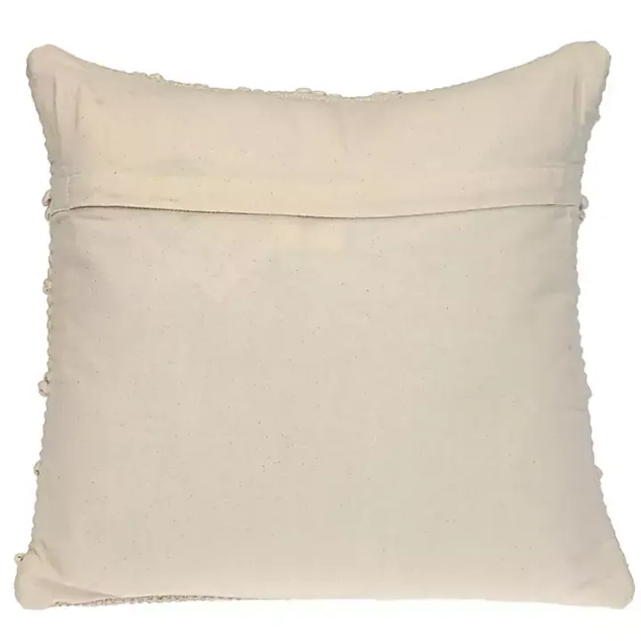 Ivory Knotted Diamond Pillow