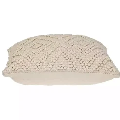 Ivory Knotted Diamond Pillow
