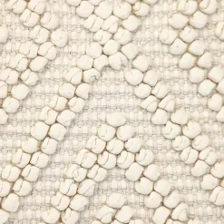 Ivory Knotted Diamond Pillow